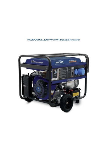 Factor KGL10000CE 220 V 9.4 Kva Benzinli Jeneratör