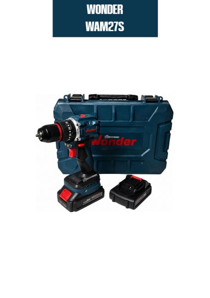 Wonder Wam27s 20V 2.0Ah Li-İon Çift Akülü Kömürsüz Darbeli Matkap 40Nm
