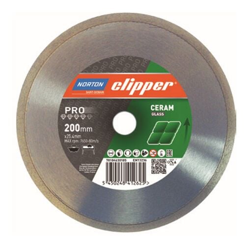 NORTON CLIPPER 30184 PRO CERAM GLASS 180mm TESTERE