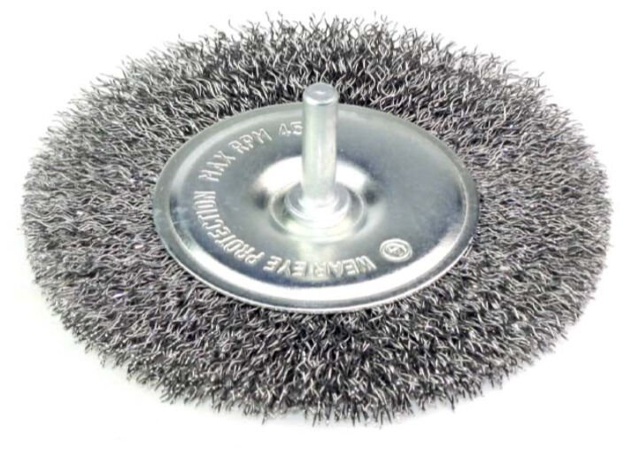 GRİ TELLİ PİMLİ DAİRE FIRÇA 75x6 mm