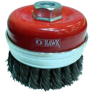 GRİ BURMA TELLİ M14 VİDALI ÇANAK FIRÇA 65 mm