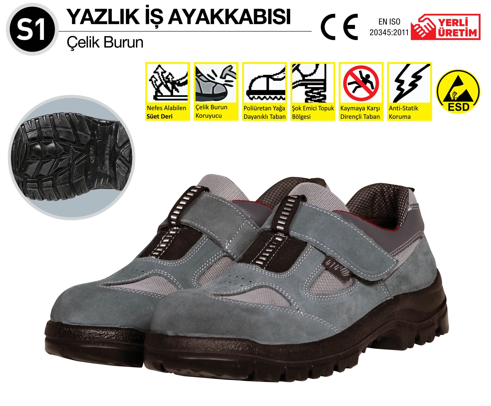 S1 YAZLIK İŞ AYAKKABISI NO:42